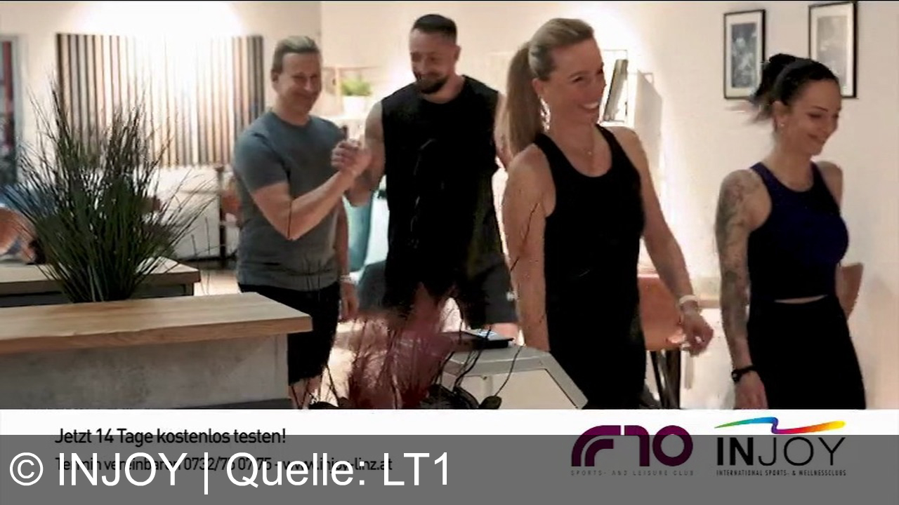 TV Werbung injoy - Starte jetzt durch: INJOY – dein Sports- und Wellnessclub! Trainiere gemeinsam, erlebe Vielfalt und teste 14 Tage kostenlos. Jetzt Termin sichern: injoy-linz.at oder 0732/75 07 75.