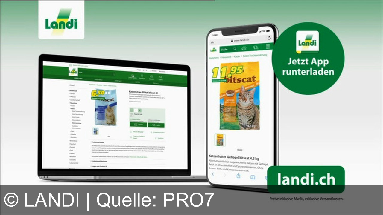 TV Werbung landi - Landi Tiefpreis HIT: bitscat Katzenstreu extrem saugfähig für 6.50 Fr., bitscat Katzenfutter Geflügel für 11.95 Fr. Top Qualität, immer günstig – jetzt bestellen und App laden!