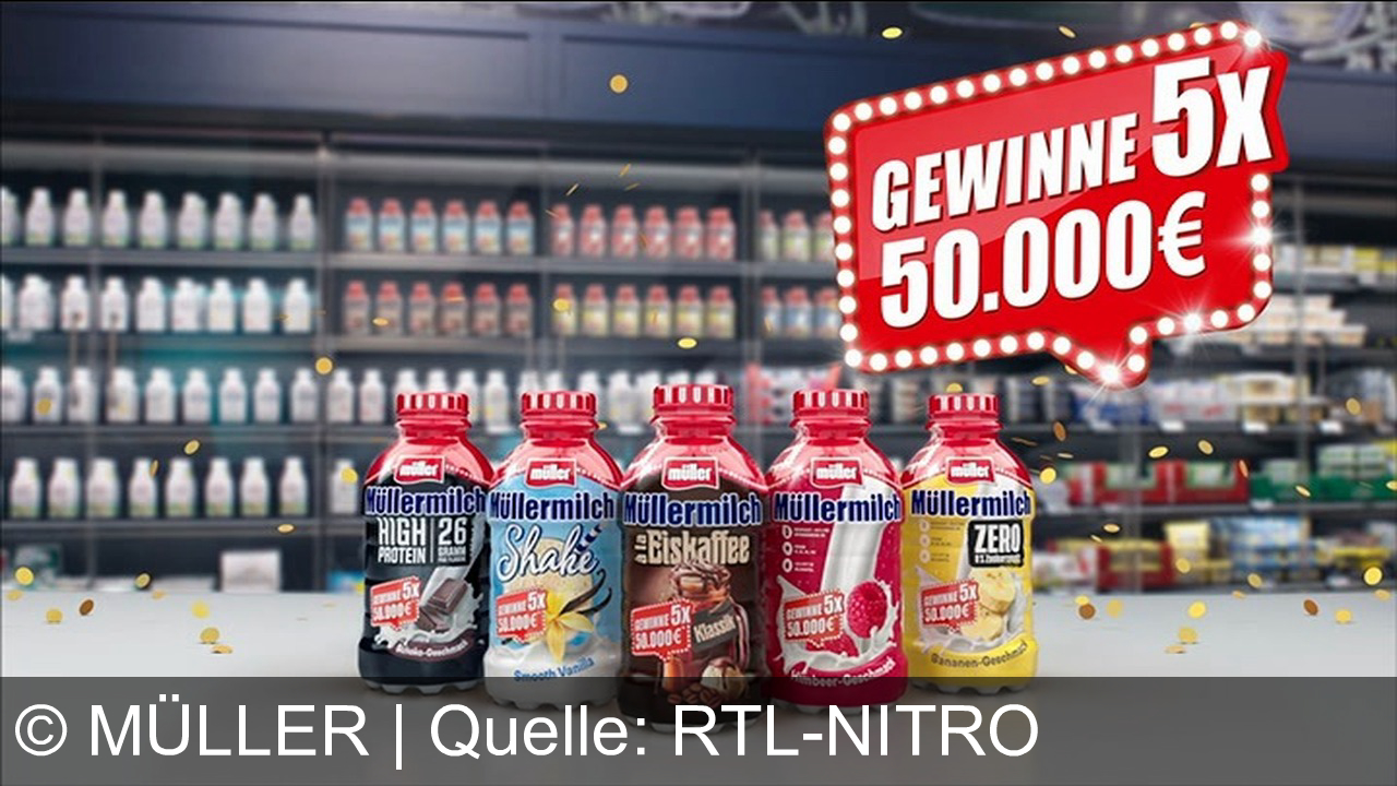 TV Werbung müller - Entdecke das Mu mit Müllermilch! Gewinne 5x 50.000 € und genieße Vielfalt pur. Hol dir deinen Glücksmoment im Supermarkt!