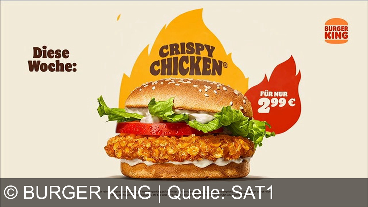 TV Werbung burger king - Entdecke jede Woche neue Geschmackserlebnisse bei Burger King! Diese Woche: Crispy Chicken für nur 2,99 €. Schnapp dir den Deal und flavor your way! Nur für kurze Zeit.