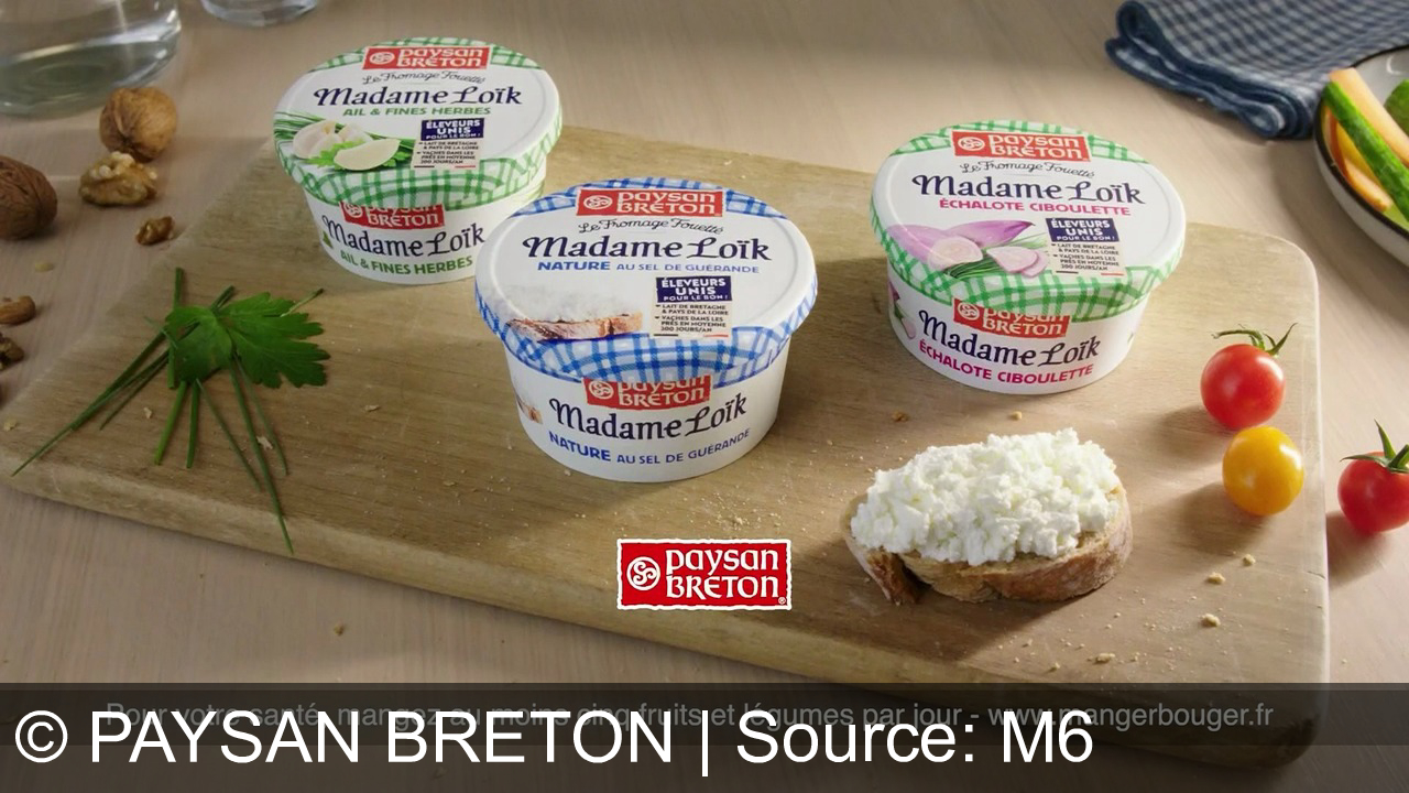 TV Werbung paysan breton - Découvrez le plaisir familial avec Madame Loïk : un fromage fouetté, doux et frais. Essayez-le, adoptez-le pour toujours. Paysan Breton, le goût de la Bretagne à votre table.