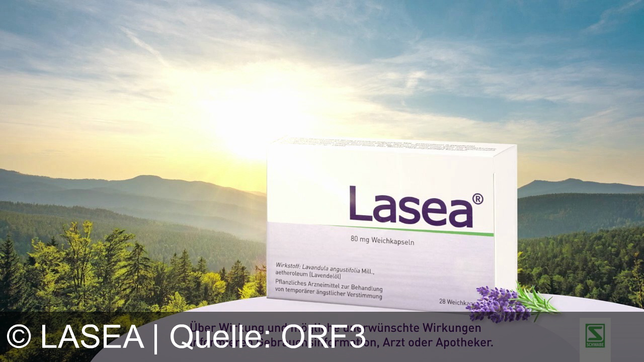 TV Werbung lasea - Lasea® von Schwabe – Mit der Kraft von Lavendelöl gegen Sorgen und Ängste. Für mehr Zuversicht, bei temporärer ängstlicher Verstimmung.