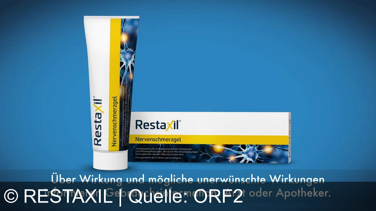 TV Werbung restaxil - Restaxil – Die Nr. 1 bei Nervenschmerzen! Effektive Hilfe bei Ischias & Co. Für alle, die sich auf schnelle Linderung verlassen wollen. Nervenschmerzen? Natürlich Restaxil.