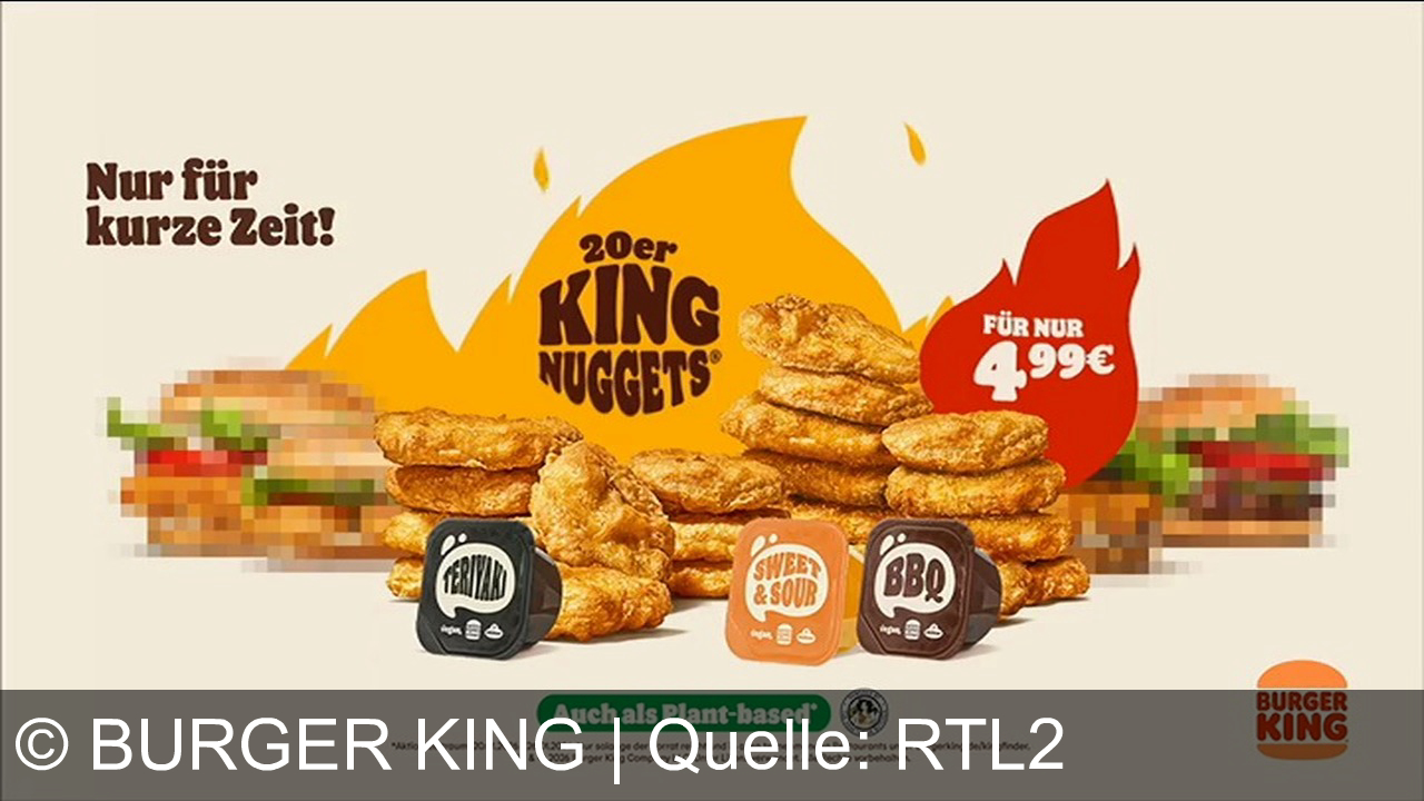 TV Werbung burger king - Für alle: Fünf Wochen, fünf Schnapper! Diese Woche 20er King Nuggets in drei Sorten für nur 4,99 €. Nur bei Burger King – Have it your way!