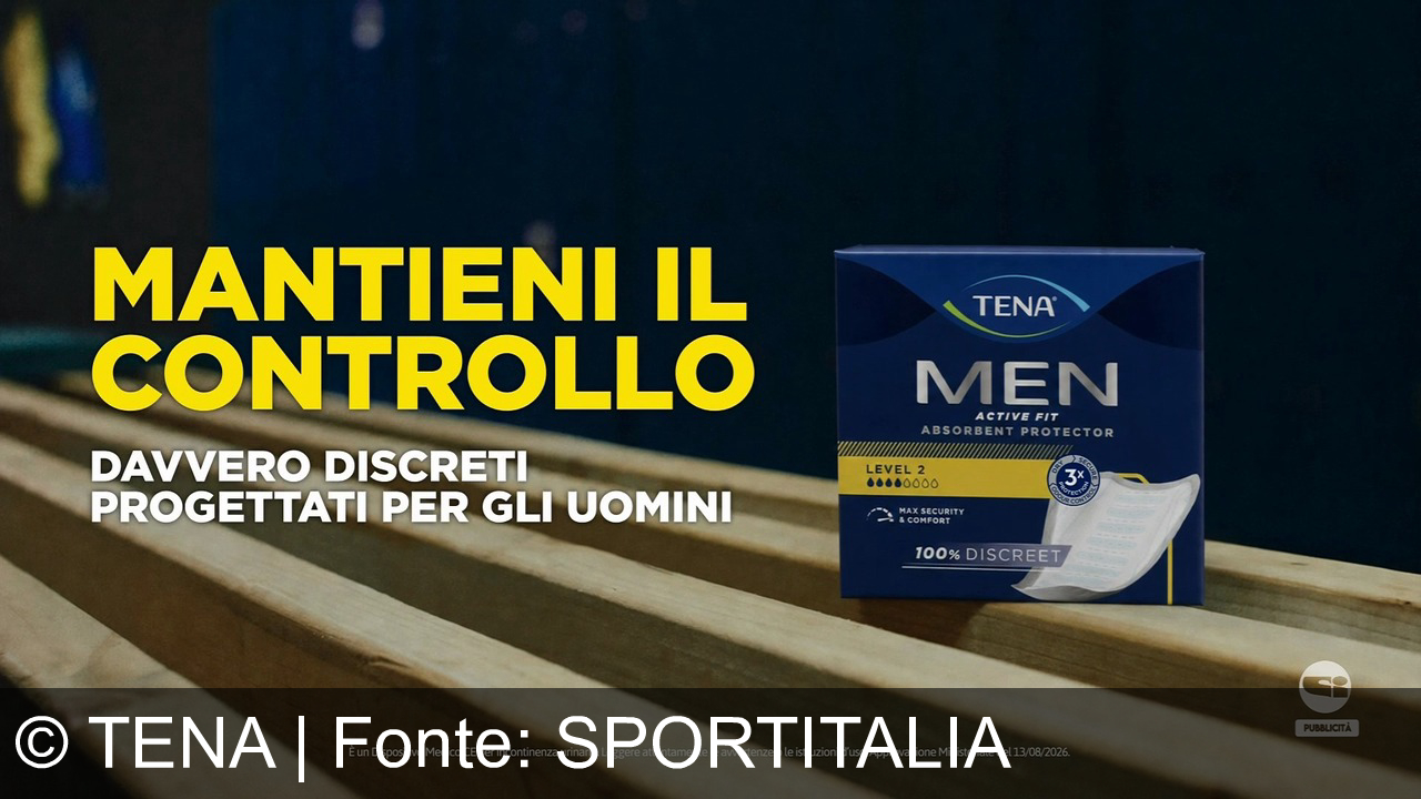 TV Werbung tena - Allenati senza limiti con TENA Men: protezione discreta, massimo comfort e sicurezza pensati per l'uomo. TENA Men, mantieni il controllo!
