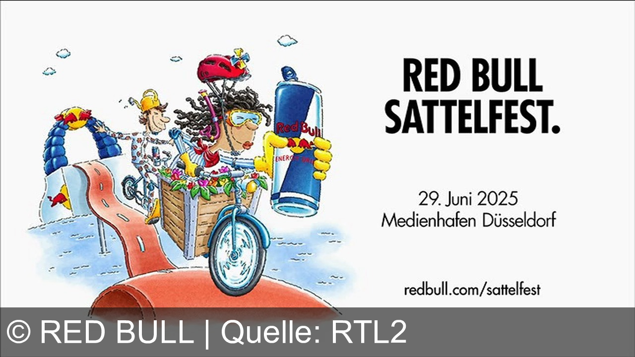 TV Werbung red bull - Erlebe das wackeligste Rennen auf zwei Rädern: Red Bull Sattelfest am 29. Juni 2025 in Düsseldorf. Melde dein Team an und sei Teil der Action unter redbull.com/sattelfest!
