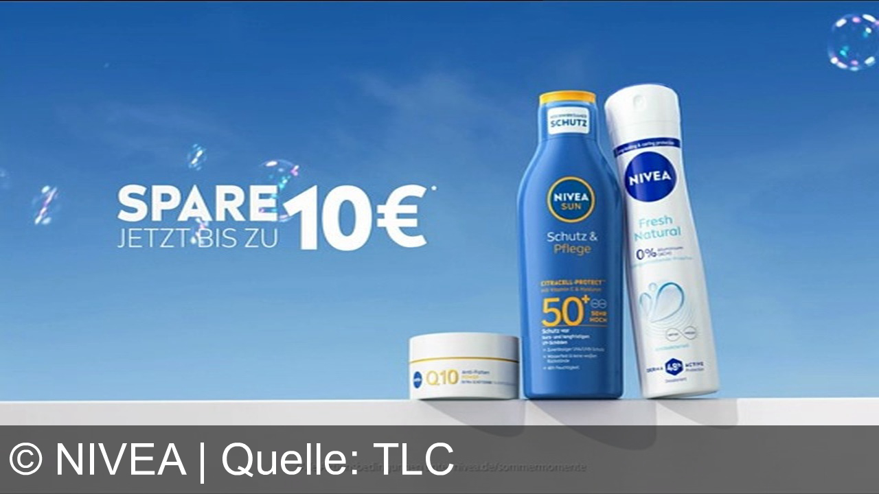 TV Werbung nivea - NIVEA SUN: Innovative Citrus Cell Protect Technologie für intensiven Schutz und Pflege. Testsieger Invisible Finish. Jetzt bis zu 10€ sparen. Ready für den Sommer!
