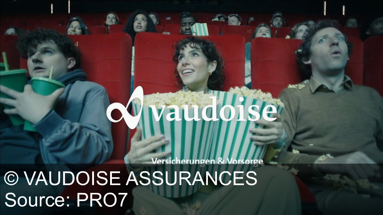TV Werbung vaudoise assurances - Erlebe Kino mit Genuss und Prämienrabatt – dank Vaudoise Versicherungen!