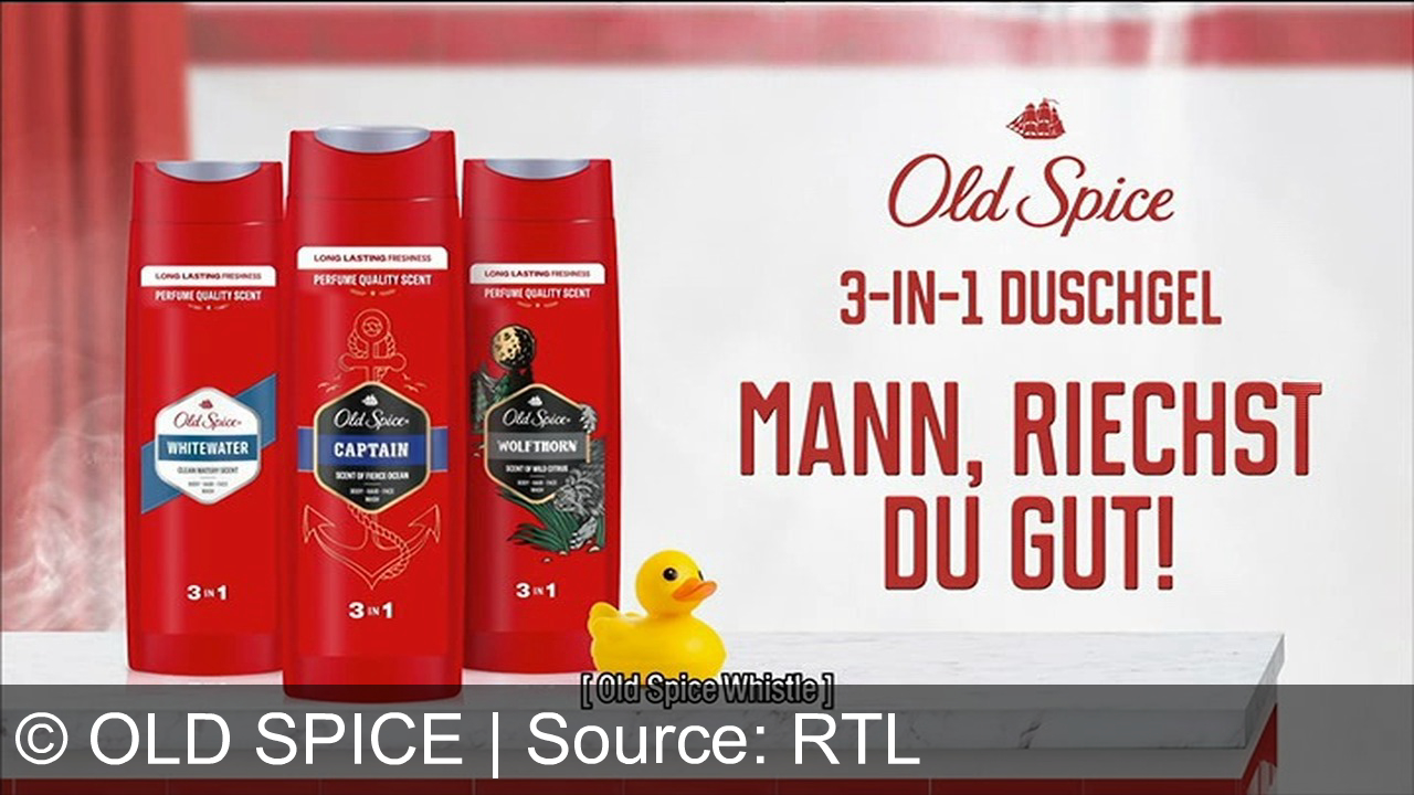 TV Werbung old spice - Old Spice 3-in-1 Duschgel verspricht langanhaltende Frische und männlichen Duft für Haare, Körper und Gesicht mit den Varianten Whitewater, Captain und Wolfthorn.
