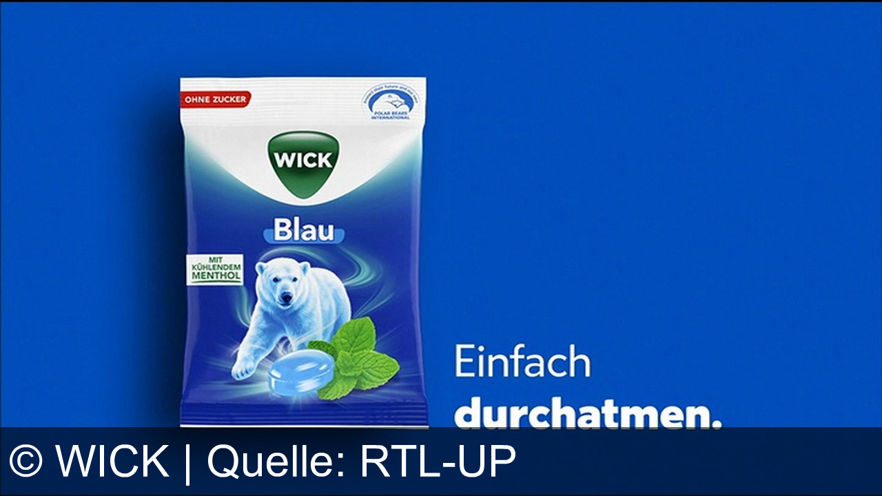 TV Werbung wick - Wick Blau mit kühlendem Menthol: Für ein frisches Gefühl und um einfach durchatmen zu können.
