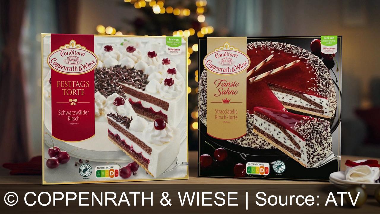 TV Werbung coppenrath & wiese - Egal ob stille Nacht oder Mädels Abend; Conditorei Coppenrath & Wiese wirbt in Österreich hier mit Qualität für jeden Anlass: Genießen Sie die Sahne Stracciatella-Kirschtorte und die Festtagstorte Schwarzwälder Kirsch, frei von künstlichen Zusätzen, Nutri-Score A.