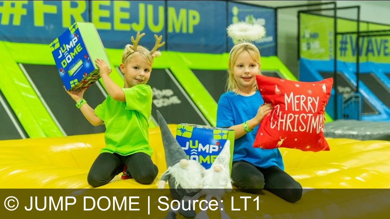 TV Werbung jump dome - Erleben Sie Spaß im Jumpdome, Österreichs größtem Indoor-Trampolinpark. Verschenken Sie mit der Jumpdome-Weihnachtsbox Sprungzeiten und Gadgets. Gutscheine unter www.jumpdome.at.