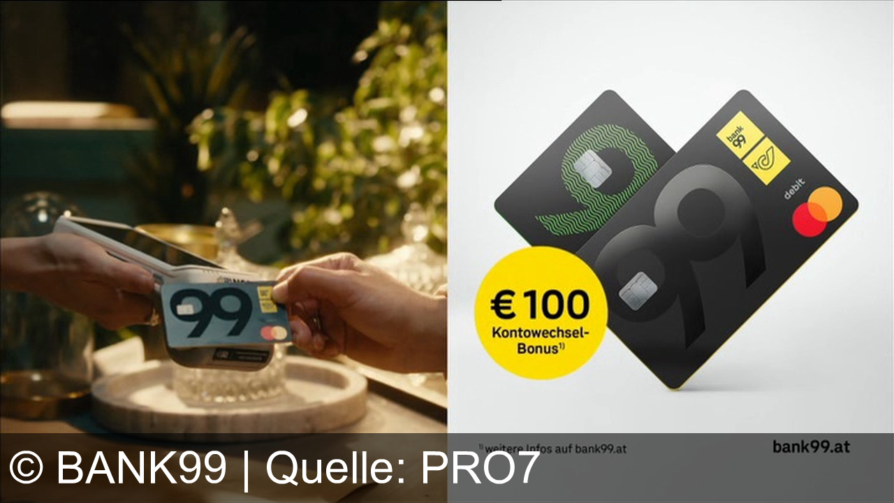 TV Werbung bank99 - Die Post ist immer für dich da: Eröffne jetzt dein Bank 99 Konto und sichere dir 100 Euro Kontowechselbonus!
