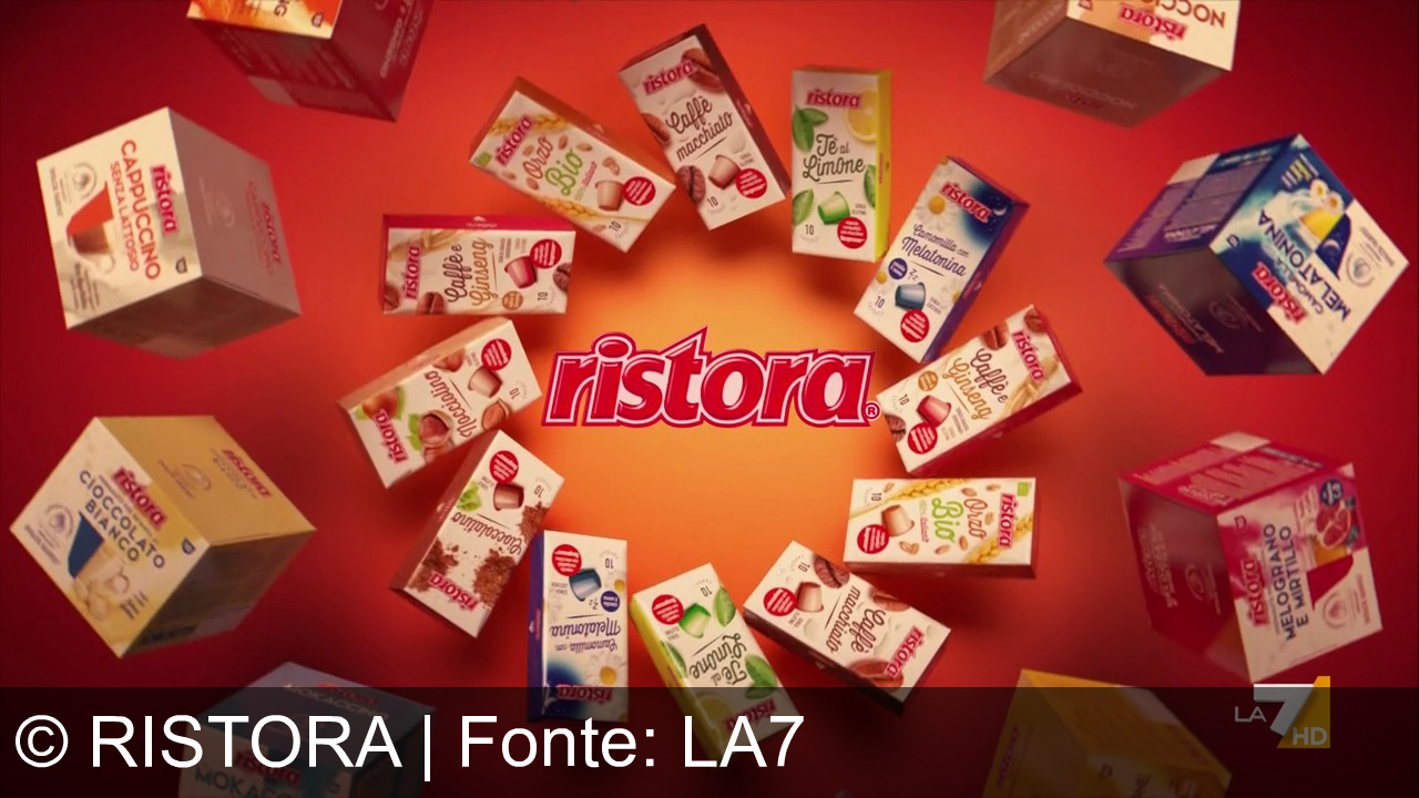 TV Werbung ristora - Scopri la comodità e il gusto con Ristora: capsule compatibili, caffè, tè, camomilla, ginseng e tanti altri sapori. Ristora, capsule per ogni ora!