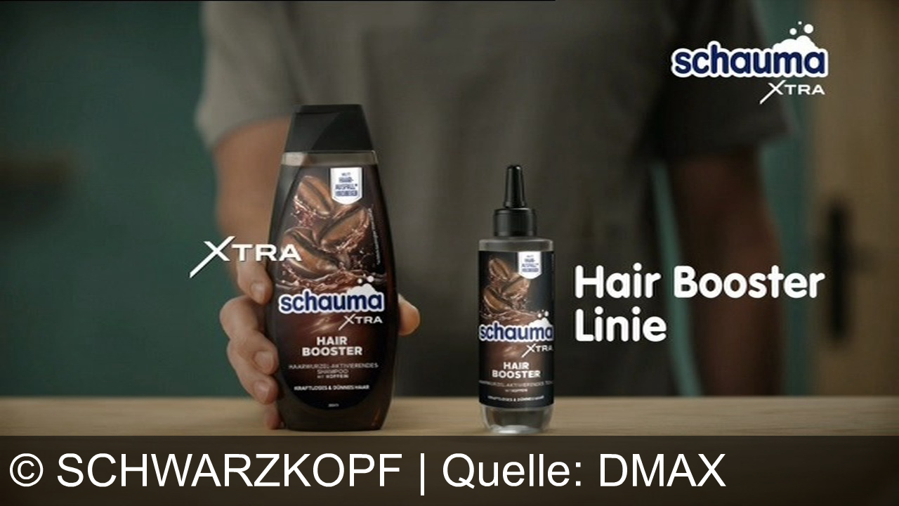 TV Werbung schwarzkopf - Das neue Schauma Extra Anti-Schuppen-Intensiv-Shampoo mit Ingwerextrakt beruhigt die Kopfhaut und entfernt Schuppen. Entdecke auch die Schauma Extra Hair Booster-Linie für kraftloses Haar.