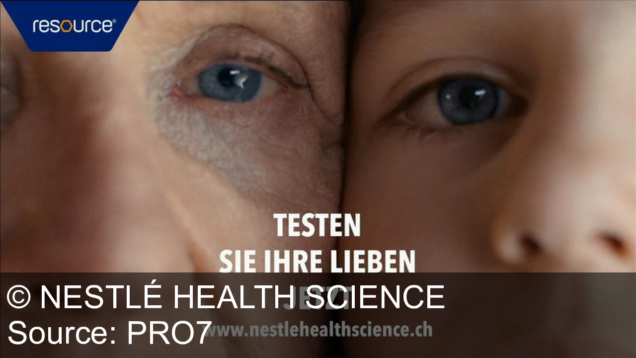 TV Werbung nestlé health science - Ich achte darauf, dass meine Tochter gut und ausreichend isst, so wie du das immer bei mir gemacht hast. Aber Mama, um dich mache ich mir Sorgen. Du hast wieder kaum etwas vom Teller angerührt. Eine von fünf Personen über 65 hat ein Mangelernährungsrisiko. Testen Sie Ihre Lieben jetzt.