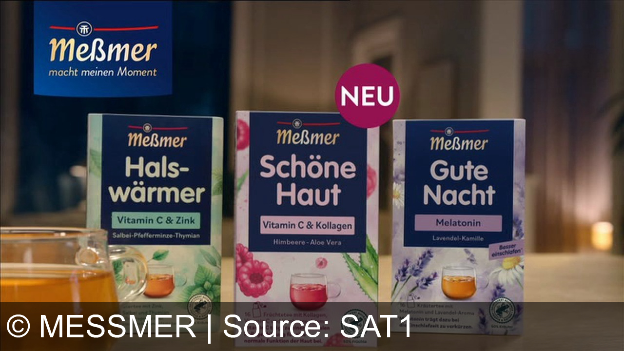 TV Werbung meßmer - In einem ganz gewöhnlichen und nichts wagenden Spot wirbt Meßmer in Österreich mit: Entdecke deinen Moment mit Meßmer: Immunsystem stärken, besser einschlafen und die Haut pflegen – dank Vitamin C, B-Komplex und Melatonin. Meßmer macht jeden Augenblick besonders. Jetzt neu im Sortiment!