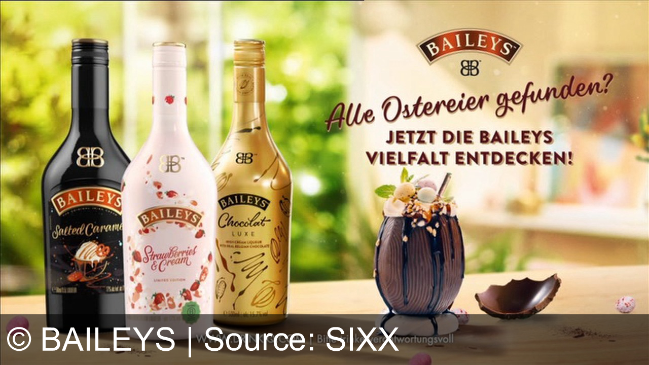 TV Werbung baileys - Entdecke zu Ostern die Baileys-Vielfalt mit Salted Caramel, Chocolate und Strawberries & Cream. Mehr auf DRINKIQ.COM. Genieße verantwortungsvoll.