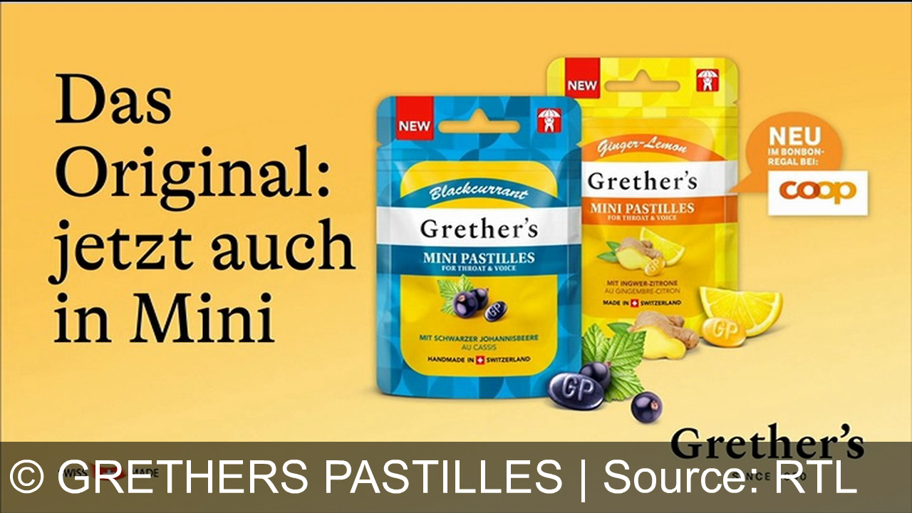 TV Werbung grethers pastilles - Grethers Pastillen: Seit 1850 das Original für eine starke Stimme. Jetzt neu in Mini - praktisch und immer dabei. Erlebe den Geschmack von Ingwer-Zitrone und Schwarzer Johannisbeere!