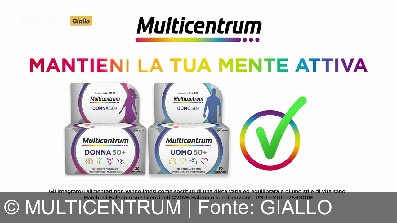TV Werbung multicentrum - Multicentrum Uomo e Donna 50+: nutrienti scientificamente provati per supportare la tua mente attiva con l'avanzare dell'età.