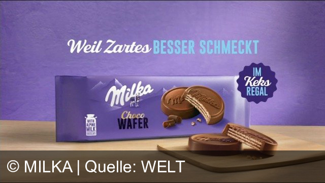 TV Werbung milka - Entdecken Sie die zarte Geschmacksvielfalt der Milka Kekse mit Alpenmilchschokolade-Füllung, inklusive des Choco Wafer – für ein unwiderstehlich zartes Geschmackserlebnis.