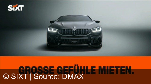 TV Werbung sixt - Sixt bietet die Möglichkeit, große Emotionen zu erleben, indem man zu günstigen Preisen ein Luxusauto wie den BMW M8 mietet.