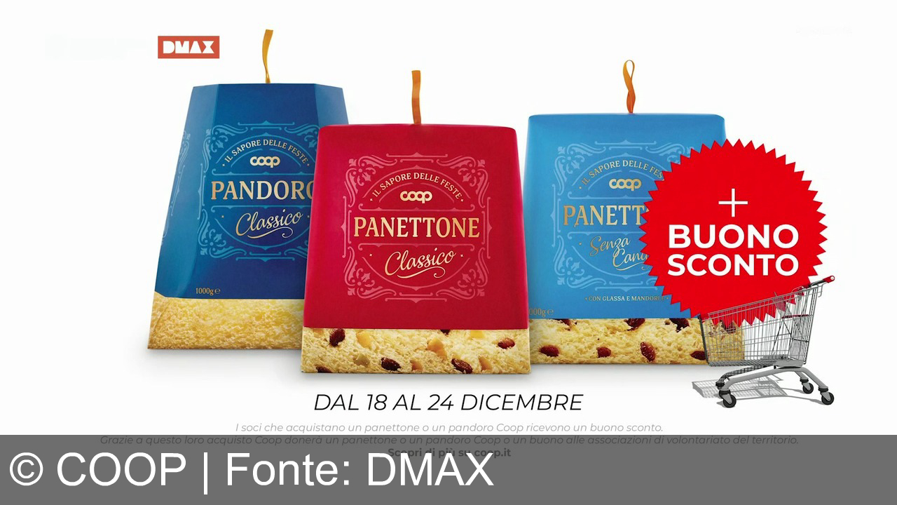 TV Werbung coop - Questo Natale scegli Panettone o Pandoro Coop: ne doni uno a chi ha bisogno! Coop, il sapore delle feste che fa bene al mondo. Acquista, dona, risparmia. Scopri di più su coop.it