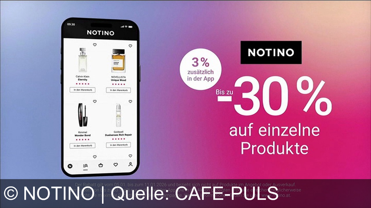 TV Werbung notino - Entdecke Neuanfänge mit Notino: Bis zu 30 % Rabatt auf Calvin Klein, NOVELISTA, Rimmel & Glowwell. Heute gehört dir – feel good mit Notino!