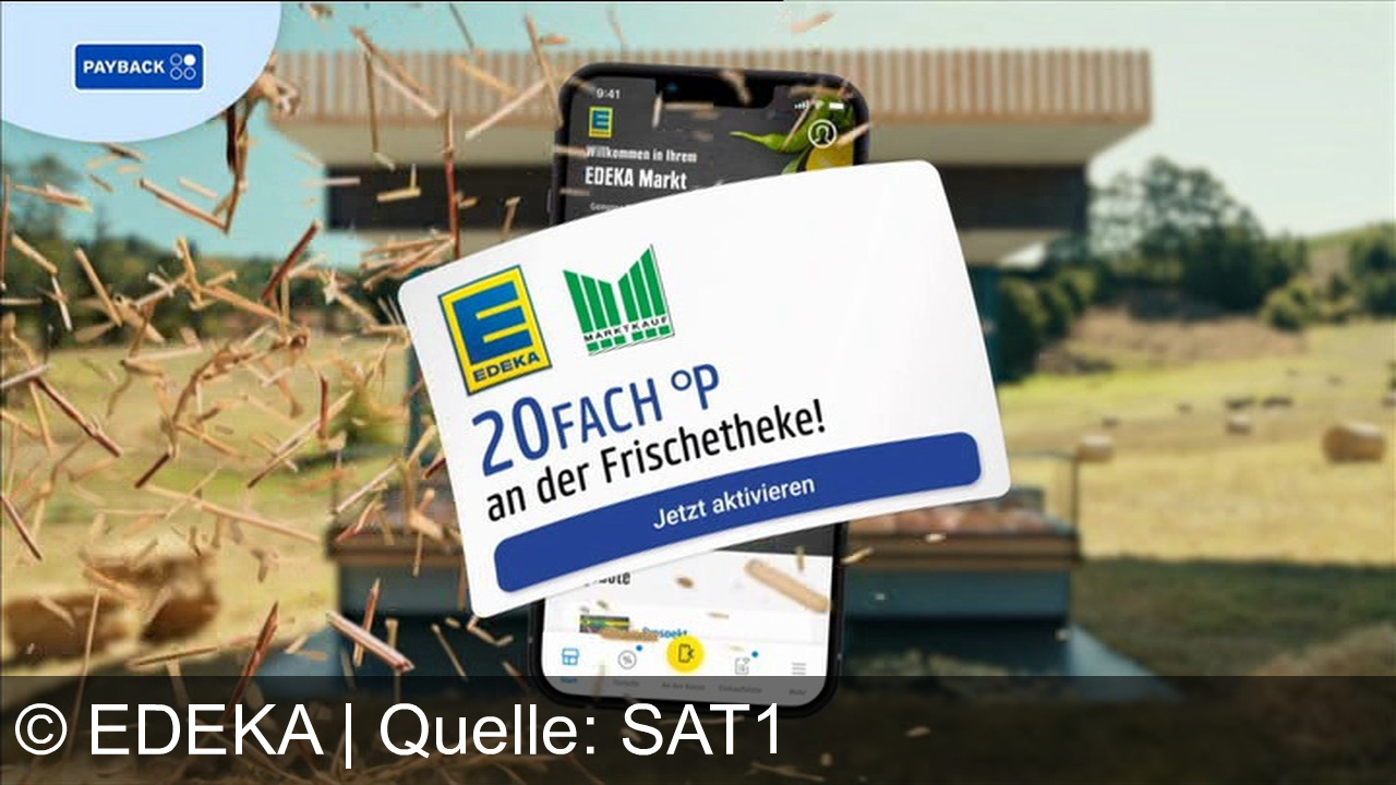 TV Werbung edeka - Grille regional, punkte 20-fach mit Payback – nur bei Edeka. Wir lieben Lebensmittel!
