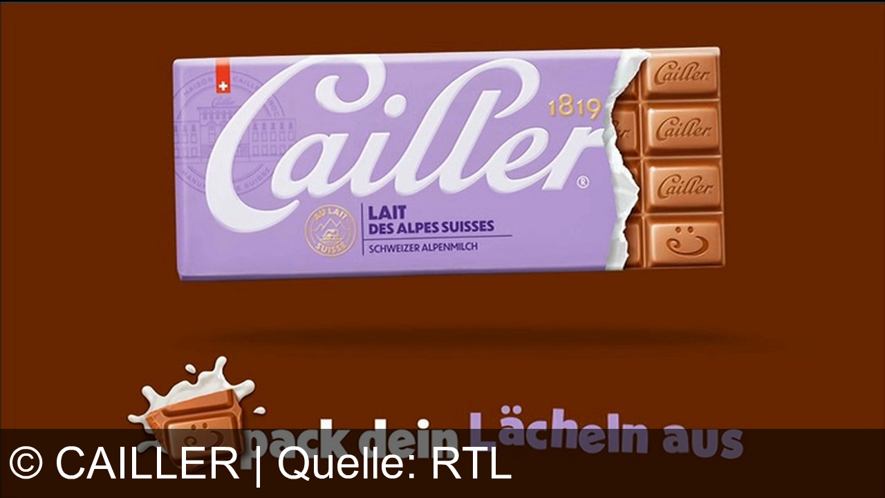 TV Werbung cailler - Genieße Cailler Schokolade mit feinster Schweizer Alpenmilch – seit 1819. Pack dein Lächeln aus!