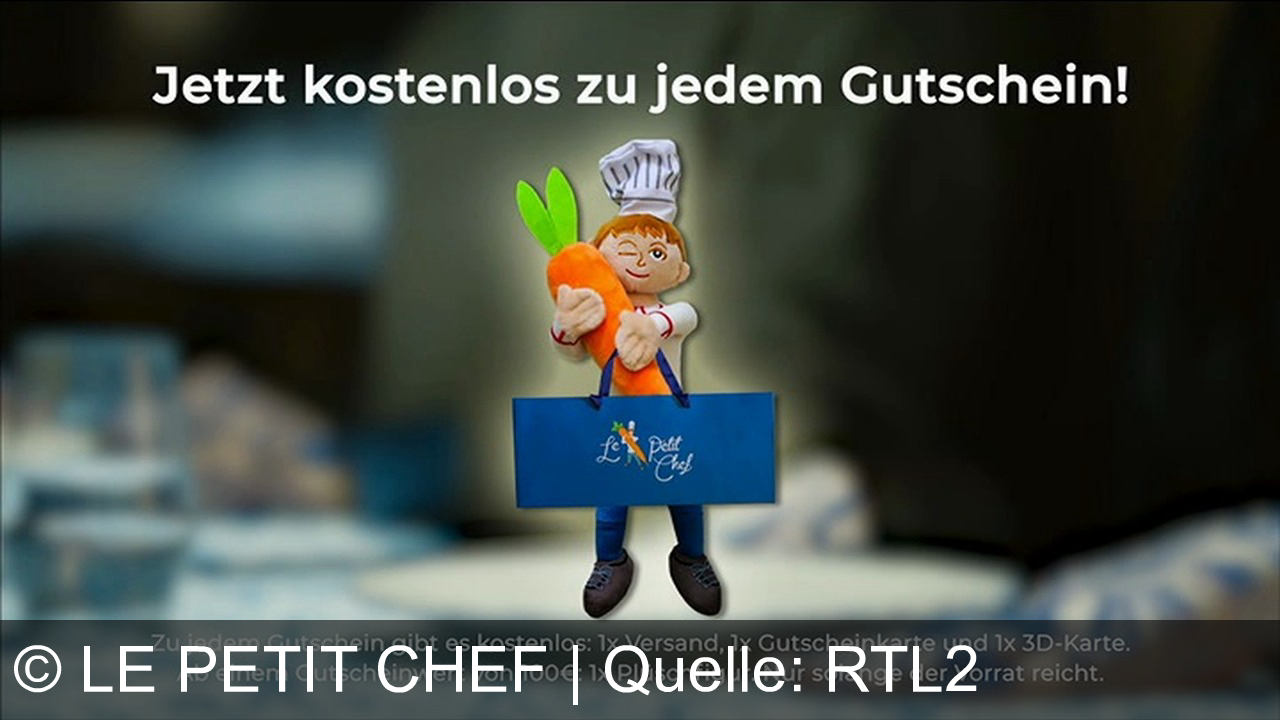 TV Werbung le petit chef - Erleben Sie mit Le Petit Chef ein einzigartiges 3D-Dinner-Abenteuer. Perfektes Weihnachtsgeschenk: Gutschein mit exklusiver Geschenkauswahl und Plüschfigur ab 100€, solange der Vorrat reicht.