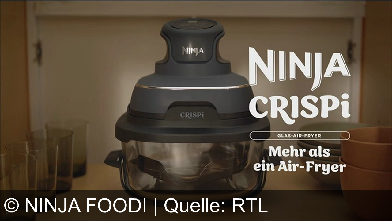 TV Werbung ninja foodi - Ninja Crispi Glas-Air-Fryer: Aus pflegeleichtem Glas. Perfekt zum Vorbereiten, Kochen, Servieren und Aufbewahren. Mehr als nur ein Air-Fryer.