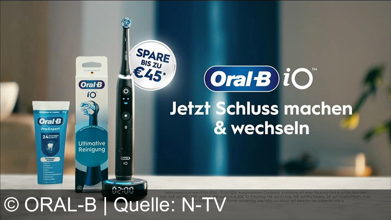 TV Werbung oral-b - Oral-B iO: Revolutionäre Reinigung mit Andruckkontrolle. Schonend, gründlich, von Zahnärzten empfohlen. Jetzt wechseln und sparen.