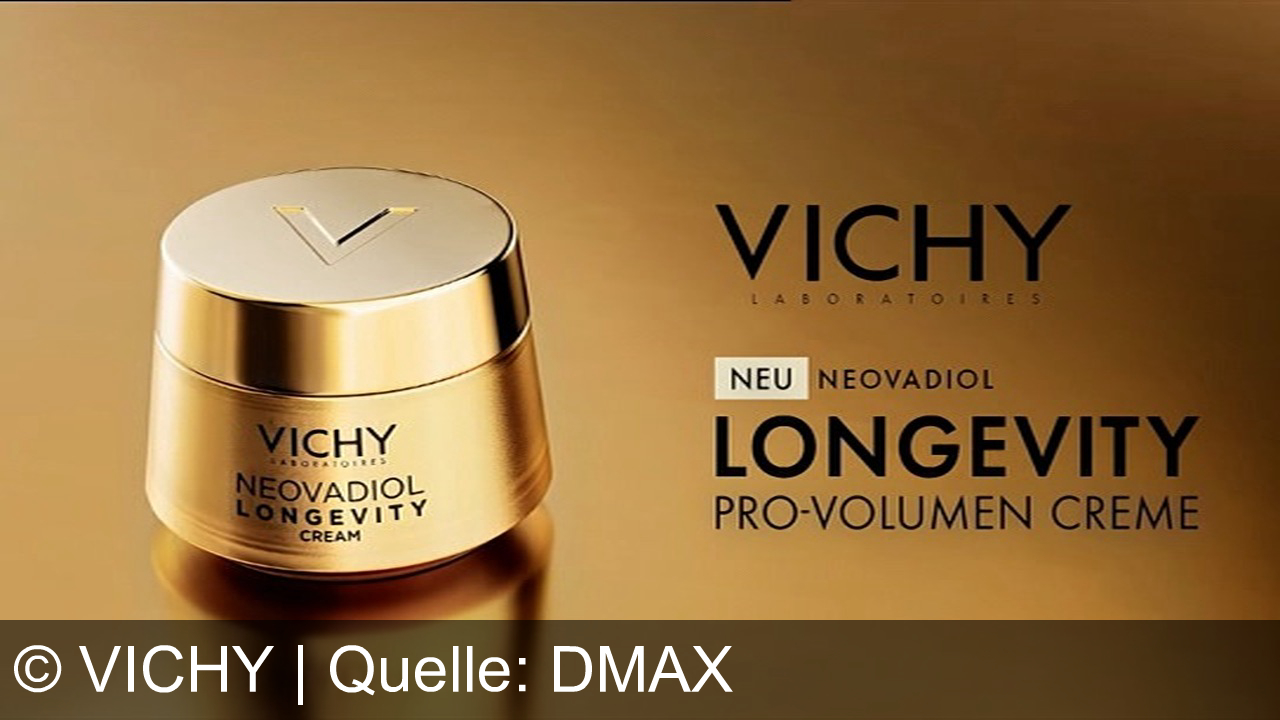 TV Werbung vichy - Vichy Neovadiol Longevity – luxuriöse Pflege mit Longvisia-Technologie. Für sichtbar mehr Volumen und jugendliche Haut ab 50. Entdecke Creme, Serum und Lotion von Vichy!