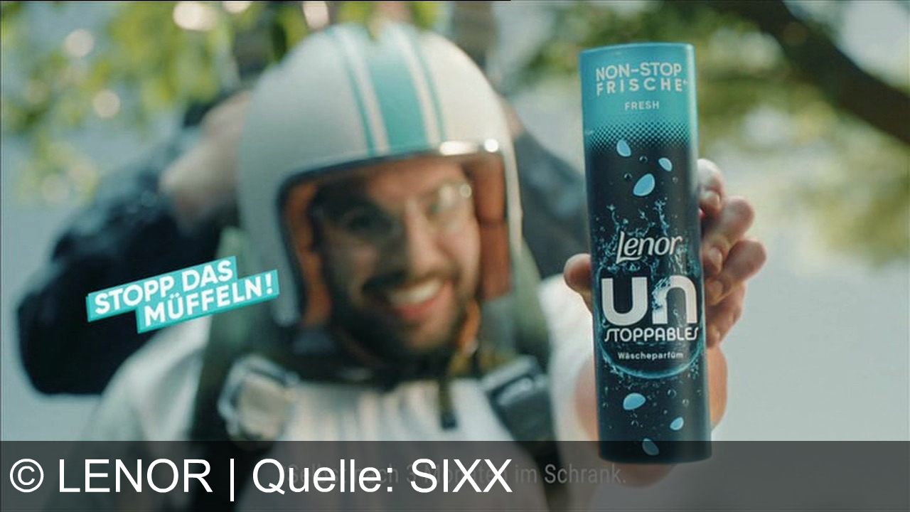 TV Werbung lenor - Geben Sie zu jeder Wäsche Lenor Wäscheparfum in die Trommel. Für nonstop Frische. Die U-Bahn ist voll, es hat 30 Grad. Keine Angst, dass ich rieche, ich hab Lenor am Start. Die Zahlen sind schlecht, im Raum steht die Luft. Doch ich müffel nicht und verströme frischen Duft. Ja, die Frische ist auch nach Stunden noch da. Feels fresh, freshtastic. Lenor Unstoppables. Stoppt das Müffeln. Feel freshtastic.