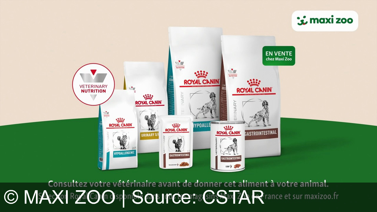 TV Werbung maxi zoo - La santé se construit à chaque gamelle : offrez à votre compagnon une nutrition adaptée Royal Canin, disponible chez Maxi Zoo et sur maxizoo.fr.
