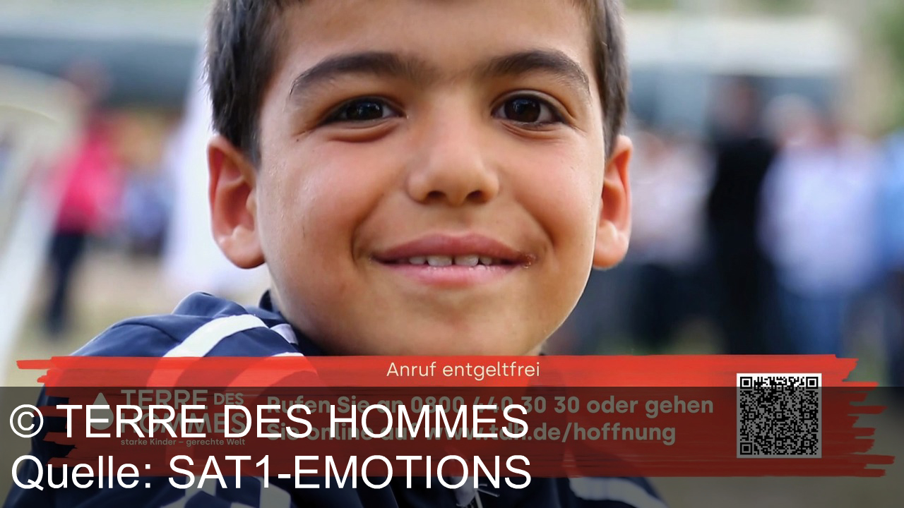 TV Werbung terre des hommes - Kinder beginnen keine Kriege, doch sie leiden am meisten. Helft Terre des Hommes – spendet 5 Euro monatlich auf tdh.de/hoffnung.