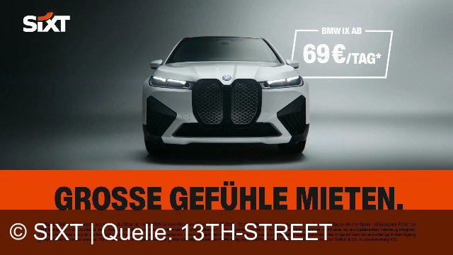 TV Werbung sixt - Sixt bietet günstige Mietpreise für hochwertige Fahrzeuge wie den BMW iX - schon ab 69 Euro pro Tag. Große Gefühle nach dem Essen garantiert.