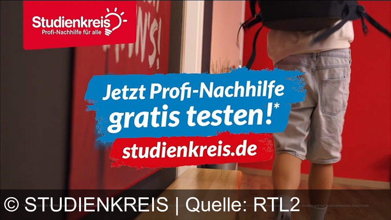 TV Werbung studienkreis - Studienkreis Profi-Nachhilfe für alle: Verstehen wird leicht, Erfolg wird sichtbar – jetzt gratis testen auf studienkreis.de.