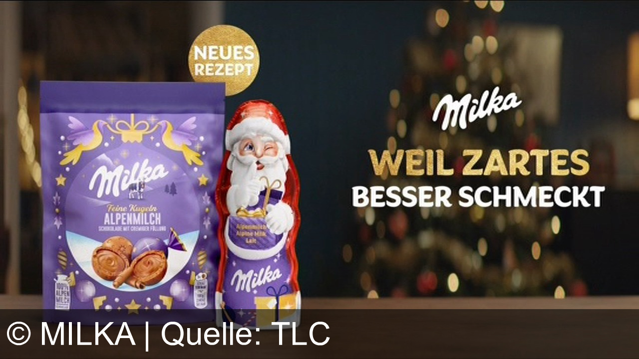 TV Werbung milka - Milka präsentiert zarte Alpenmilch-Kugeln mit cremiger Füllung als das perfekte Geschenk.