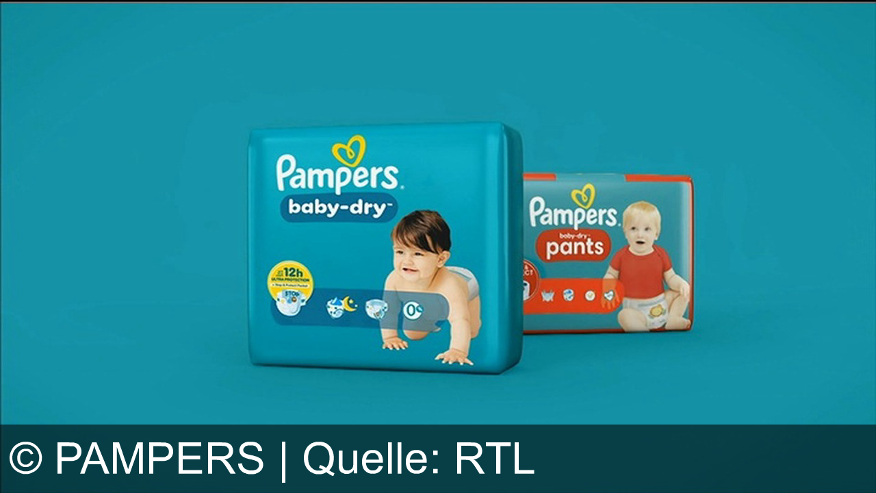 TV Werbung pampers - Pampers Baby Dry: Bis zu 100% Auslaufschutz die ganze Nacht. Komfort und Schutz für süße Träume. Pampers – für glückliche Babys und entspannte Eltern.