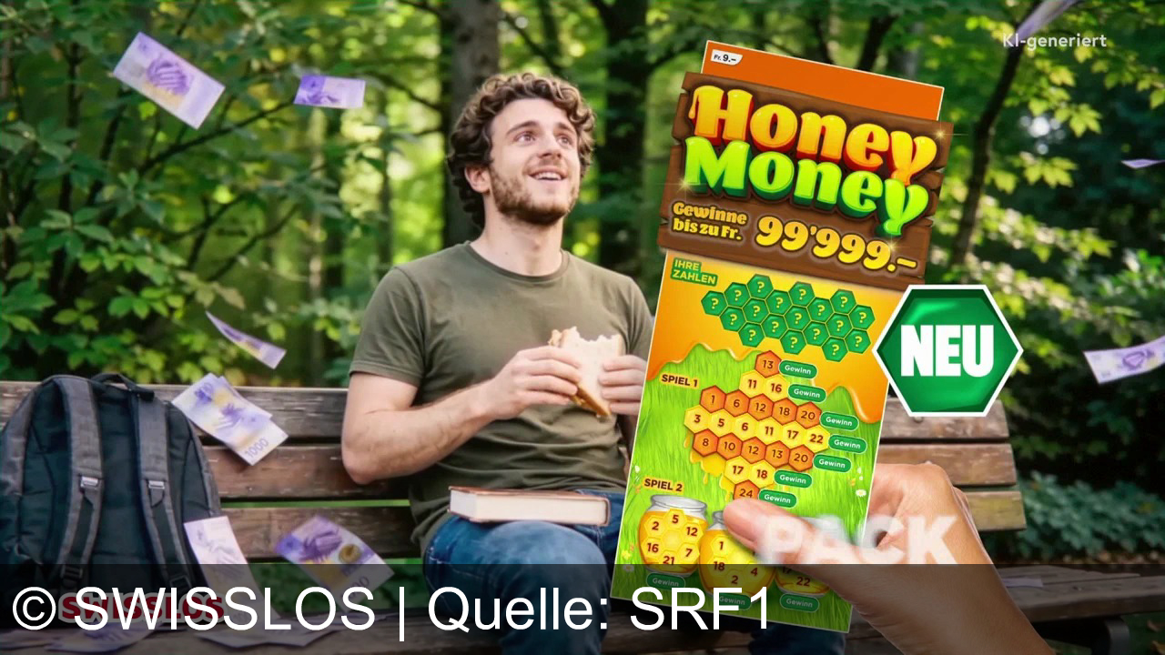 TV Werbung swisslos - Pack deine Chance und gewinne bis zu 99.999 Franken mit Honey Money, dem neuen Rubbellos von Swisslos!
