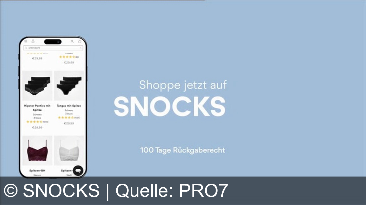 TV Werbung snocks - Großer Springsale: Starte mit frischen Schnäppchen und bis zu 50% Rabatt auf Unterwäsche und Socken in den Frühling. Shoppe jetzt auf snooks.com.