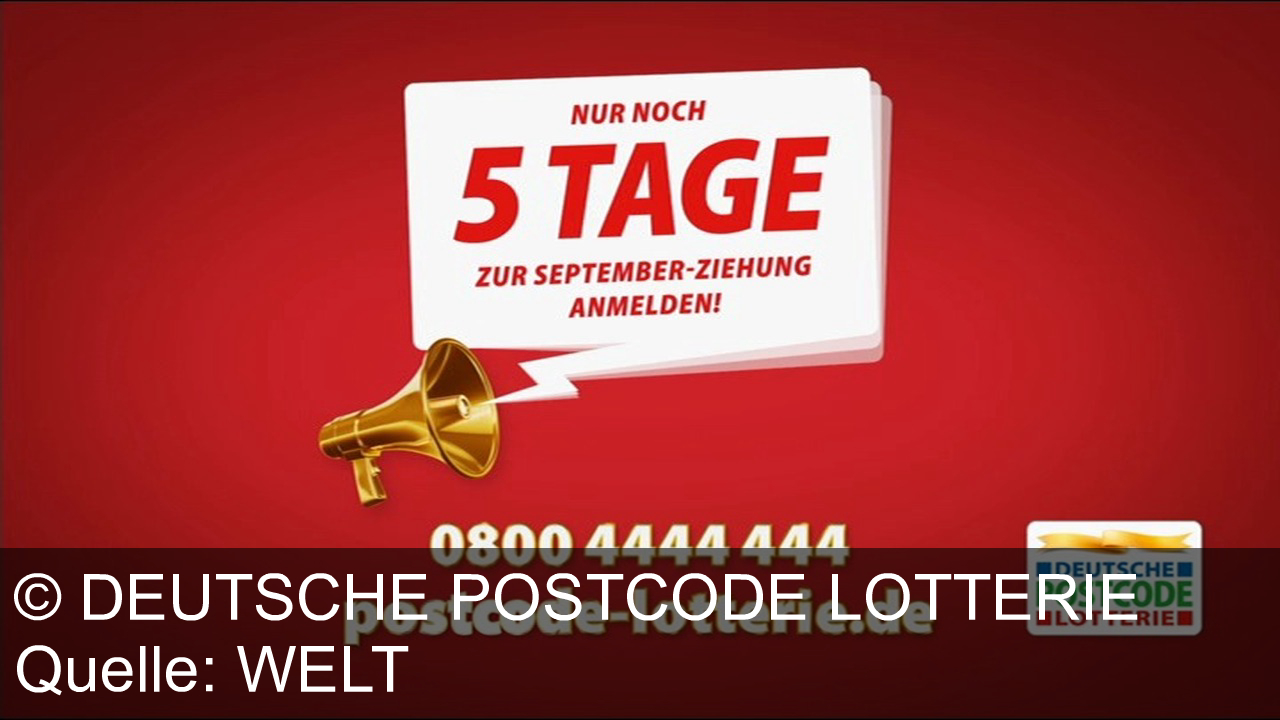 TV Werbung deutsche postcode lotterie - Die Deutsche Postcode-Lotterie bietet tägliche Gewinne für ganze Nachbarschaften. Jetzt 12.000 Euro pro Los monatlich gewinnen. Anmeldung bis zur September-Ziehung unter 0800 4444 444 oder postcodelotterie.de.