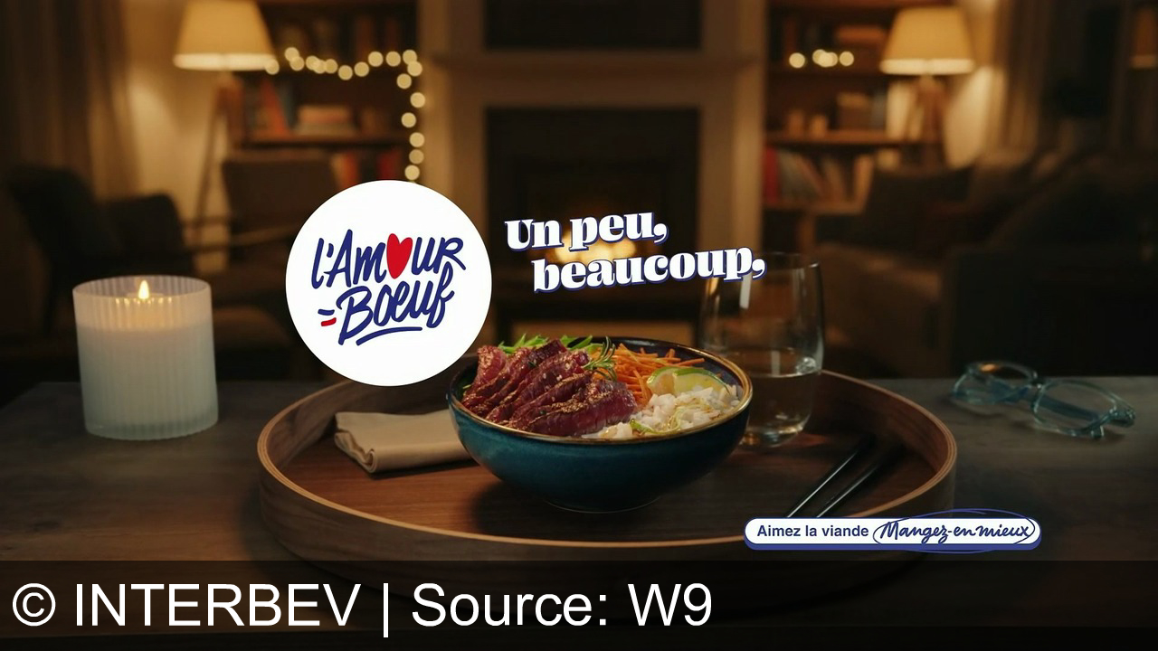 TV Werbung interbev - L'Amour Bœuf : d'Ingrid à Pablo, de Marine aux prairies françaises, chaque étape aime avec passion. Un peu, beaucoup, passionnément.
