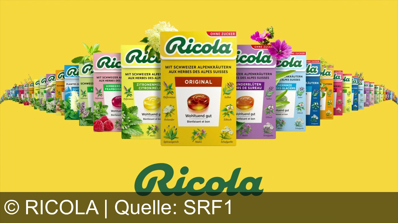 TV Werbung ricola - Fühl dich wohl mit Ricola – die Schweizer Alpenkräuter-Bonbons, zuckerfrei, wohltuend und natürlich! Genieße Original, Holunder, Himbeere, Zitronenmelisse und mehr. Weniger bla bla, mehr Bonbon!