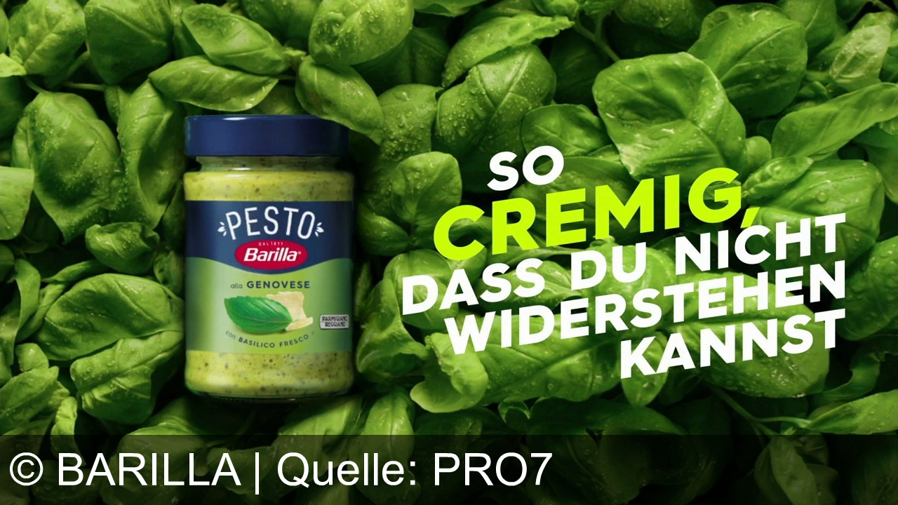 TV Werbung barilla - Barilla Pesto alla Genovese – frisches Basilikum und Parmigiano Reggiano sorgen für cremigen Genuss, der die ganze Familie am Tisch vereint. So cremig, dass du nicht widerstehen kannst!
