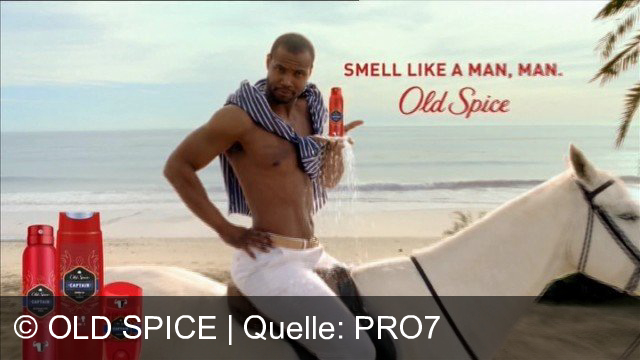 TV Werbung old spice - Isaiha Mustafa wirbt: smell like a man mit Old Spice.