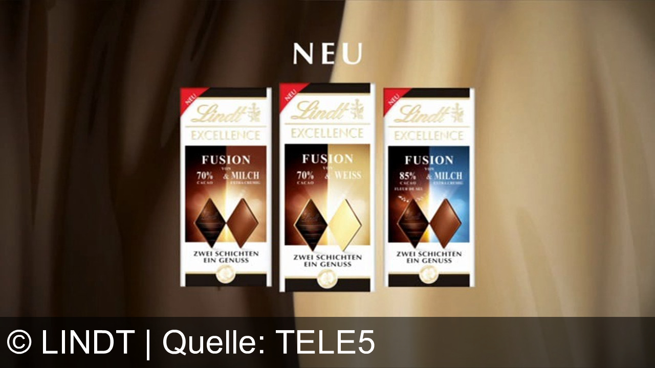 TV Werbung lindt - Lindt Excellence Fusion – Zwei Schichten, ein Genuss. Entdecke jetzt die neue dunkle Schokolade von den Lindt Maîtres Chocolatiers – köstlich, nicht bitter!