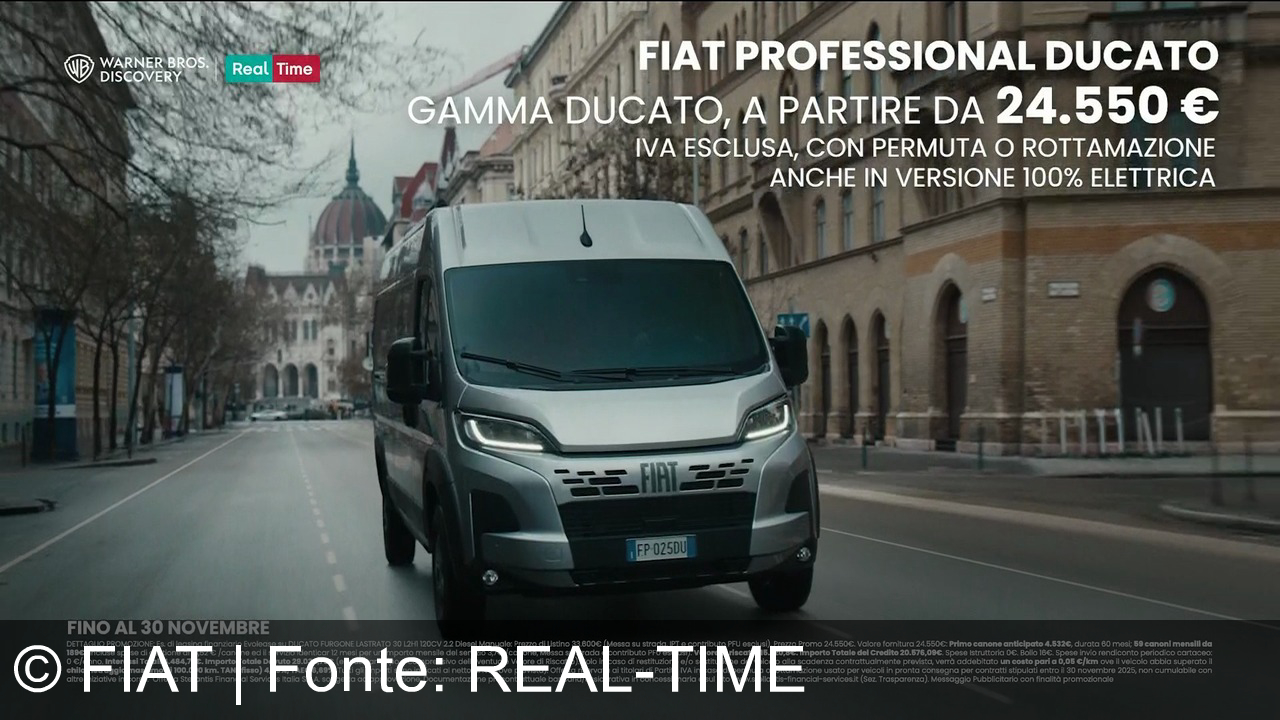 TV Werbung fiat - Fiat Professional Ducato: inarrestabile in modalità Power, anche 100% elettrico. Sceglilo da 24.550€, tuo partner premium per ogni sfida!